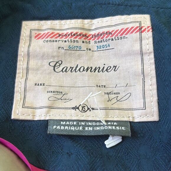 Anthropologie x Cartonnier blue llama lined blazer jacket XS summer weight - Picture 6 of 9